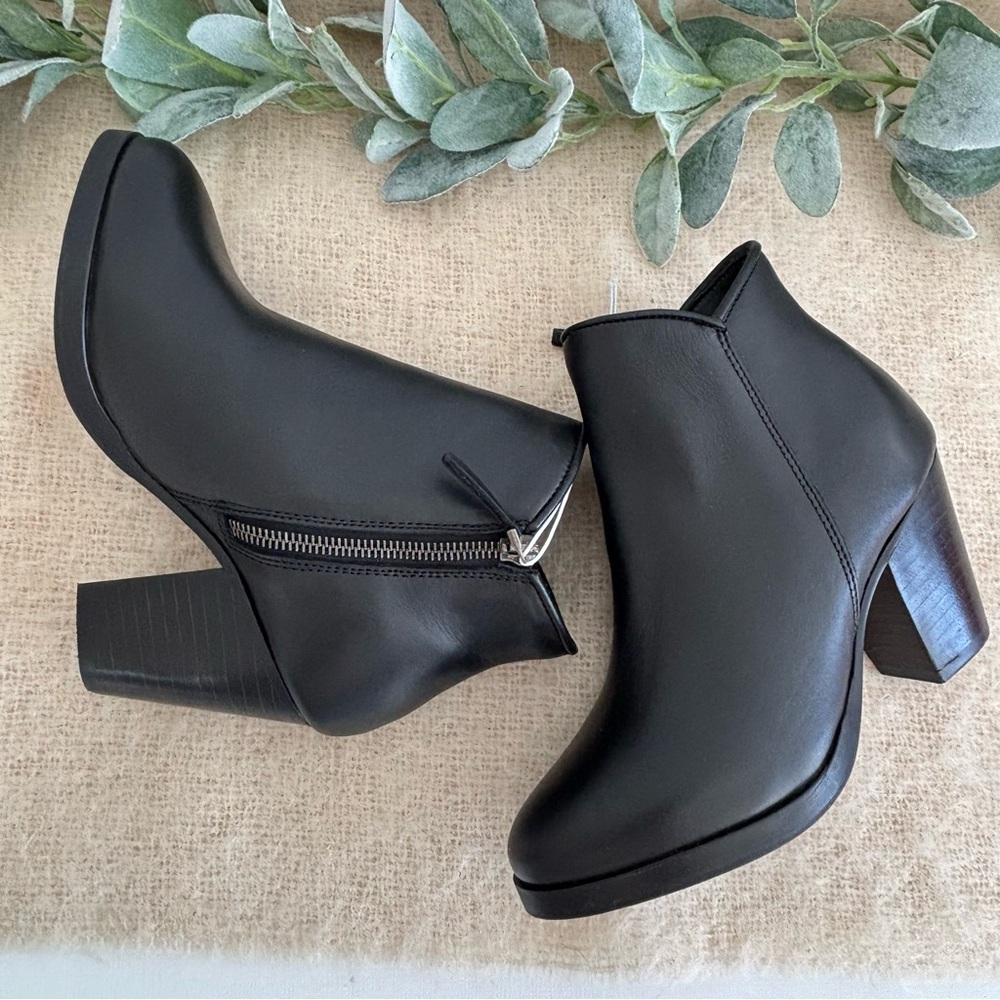 Thursday black leather booties women size 5